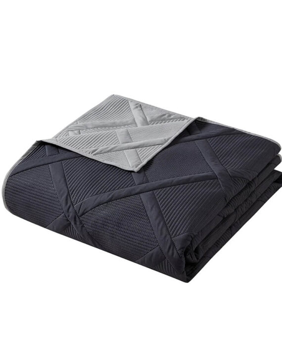 Mainstays Grey Diamond Polyester Quilt